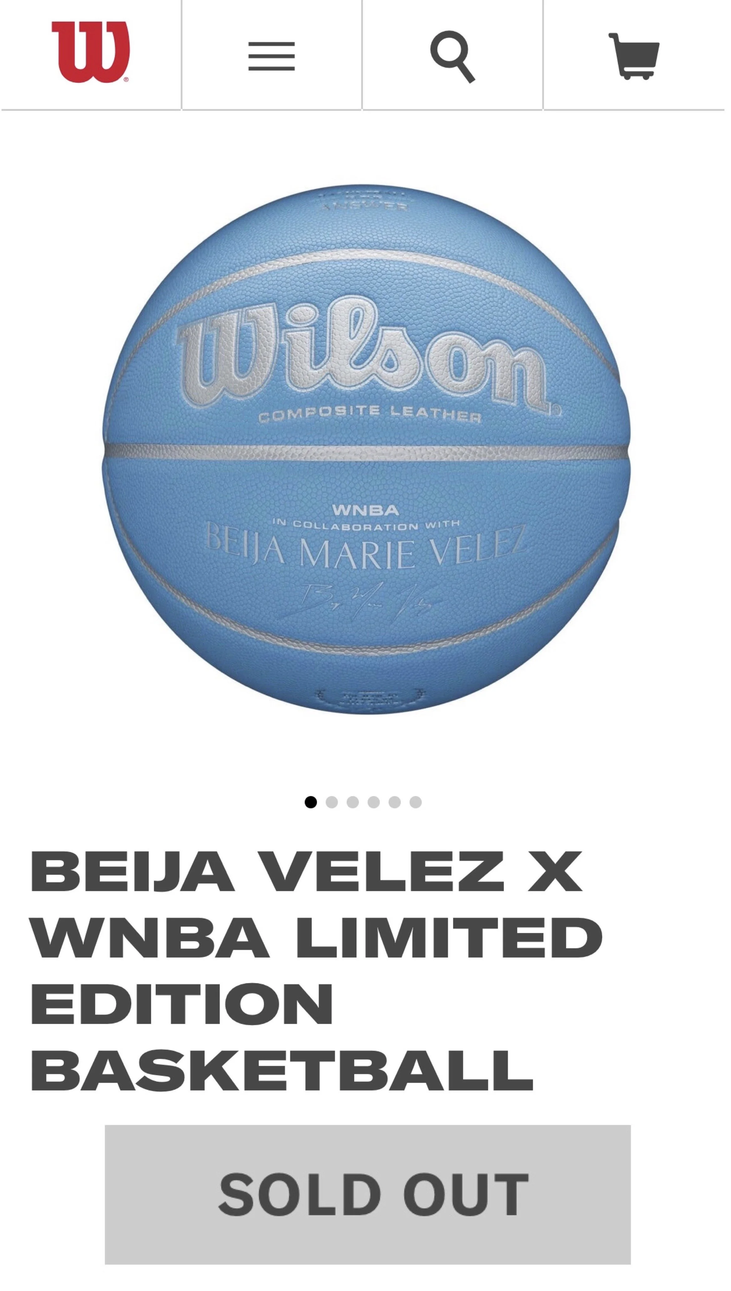 BEIJA VELEZ x WILSON x WNBA LIMITED EDITION BASKETBALL (SOLD OUT)