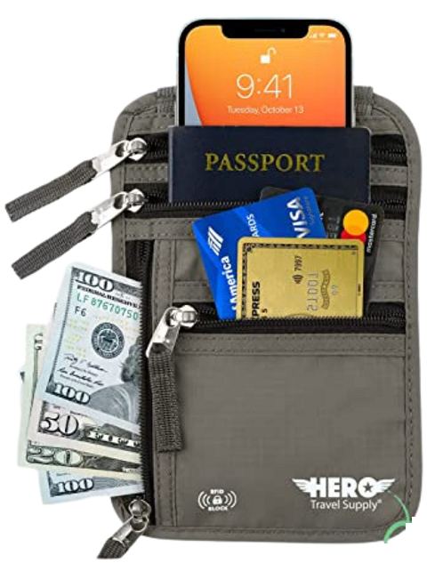 Neck Wallet to Prevent Pickpocketing