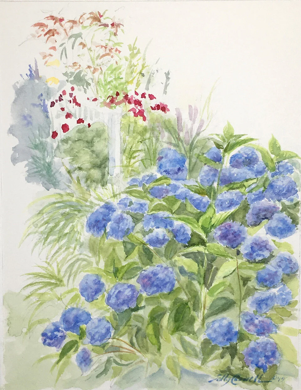 In the Hydrangea Garden