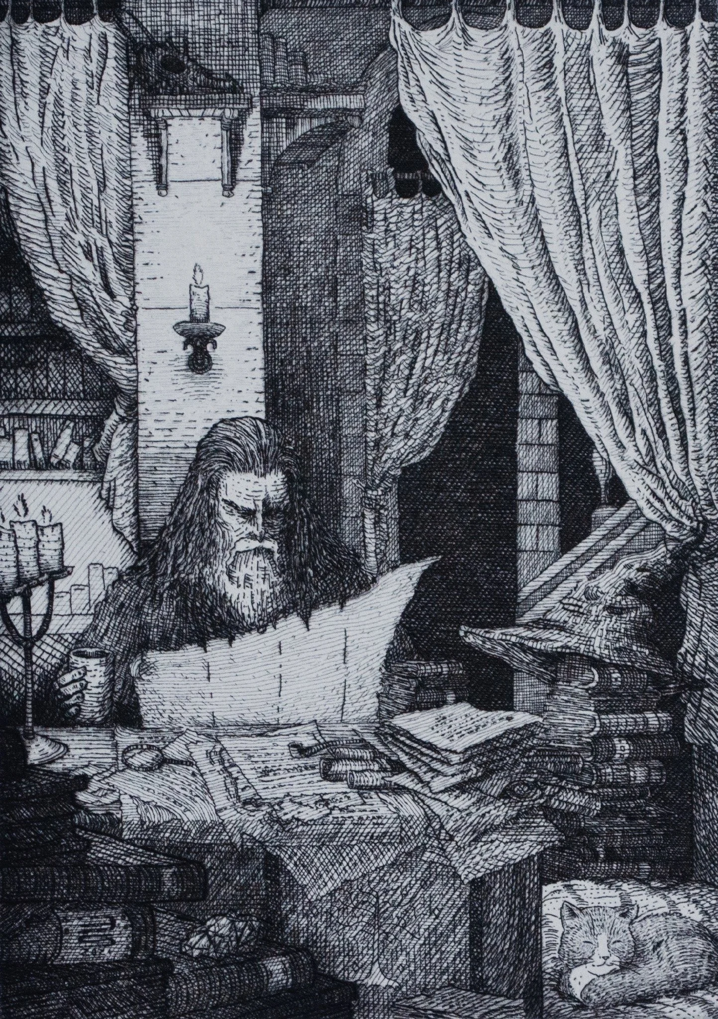 St.Jerome-Gandalf in his Study