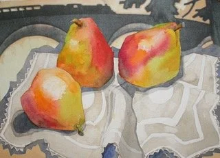 Pears on Lace