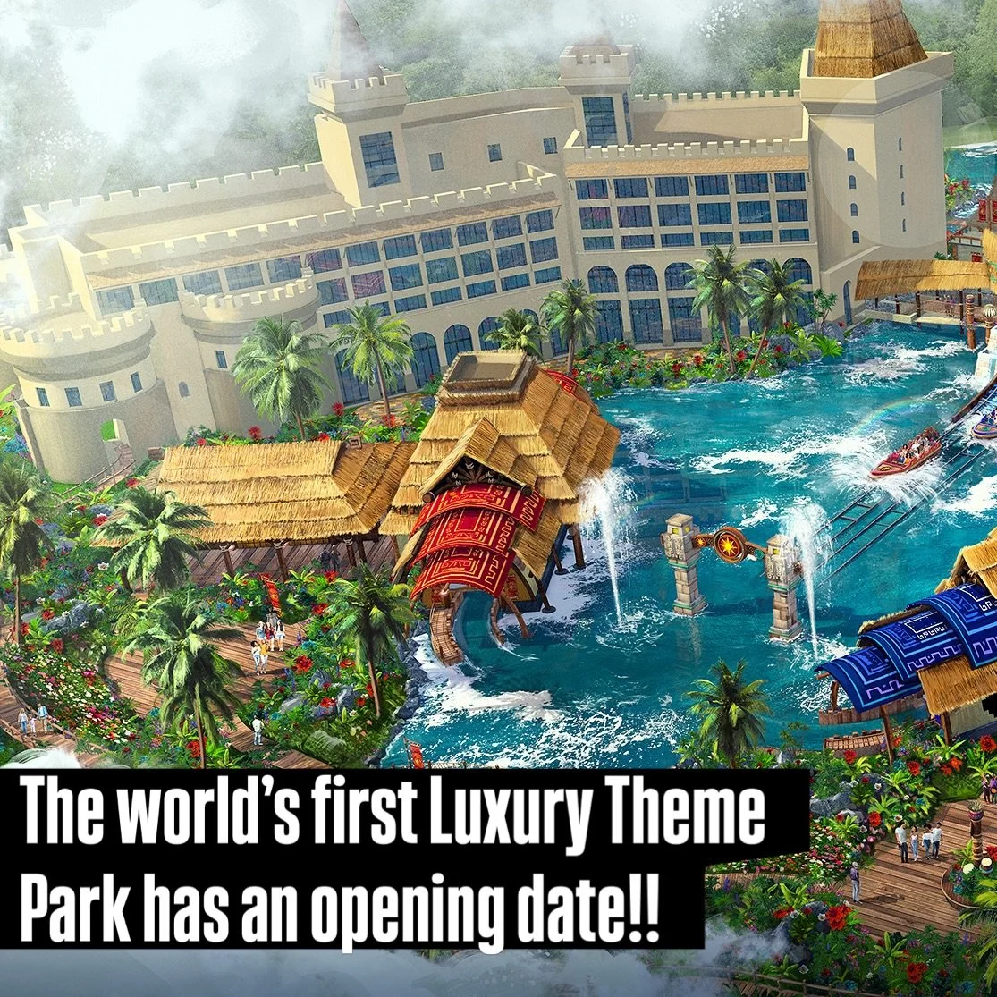 BON Luxury Theme Park finally has set a date for initial previews! Guests will be able to experience the world&rsquo;s first luxury-first theme park featuring 14 attractions, world class dining, immersive shows, and stunning on-site resort hotels! Th
