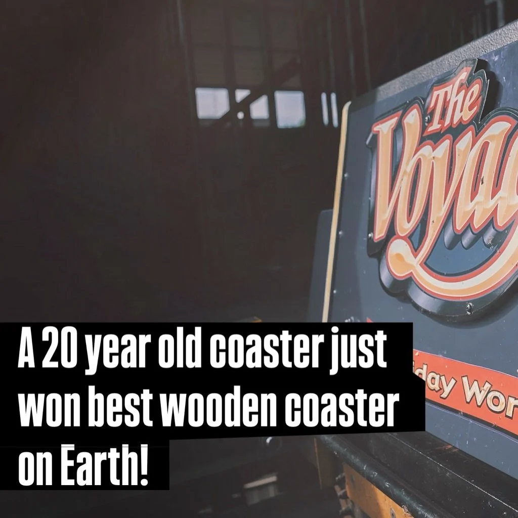 Only 1 gets the top spot and this year The Voyage at Holiday World took back the top spot to earn the @amusement.today Golden Ticket for best wooden coaster, and trust me despite its age this coaster more than deserves its crown. This ride is so much