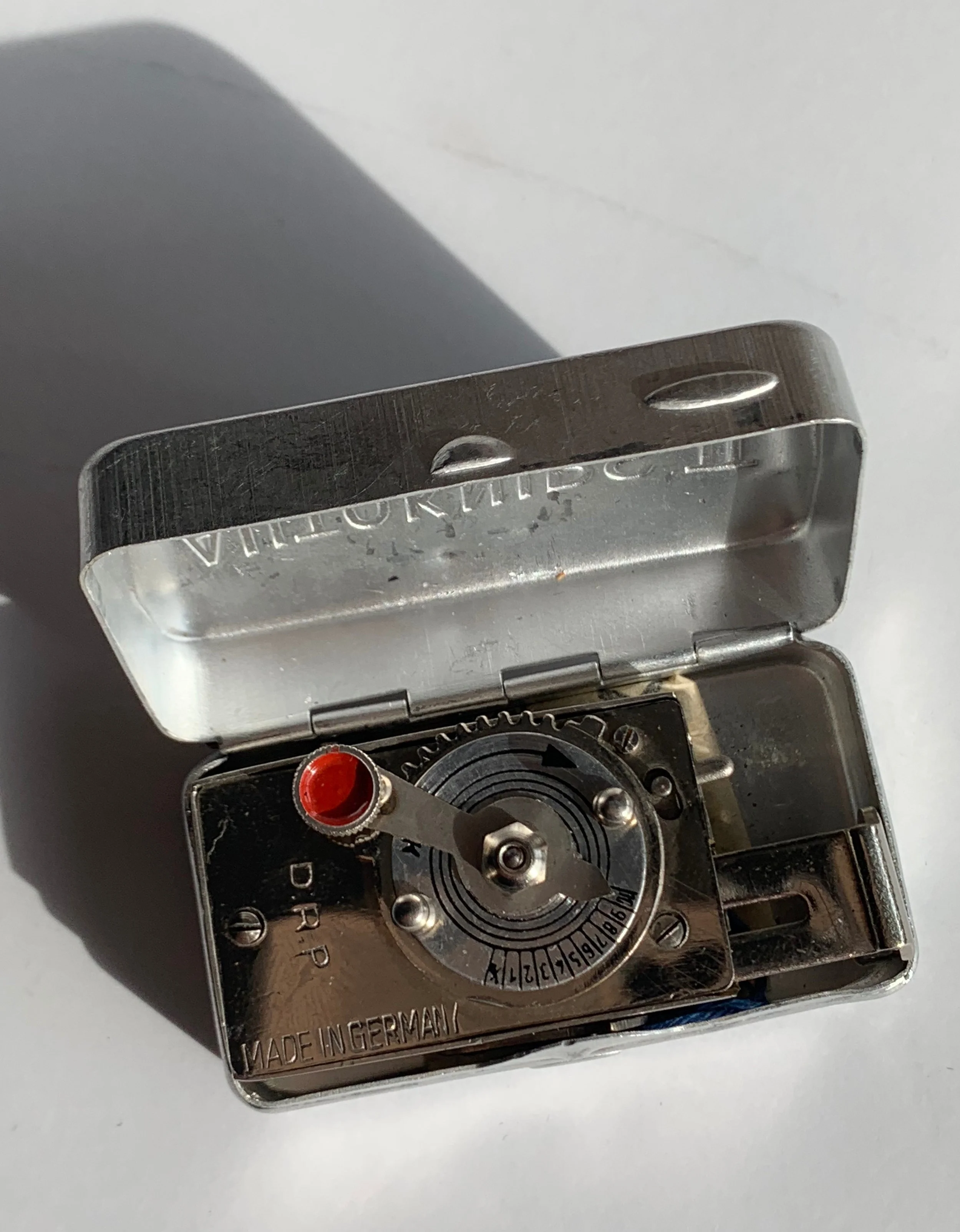 Definitely pre 1945, D.R.P is Deutsches Reich Patent.