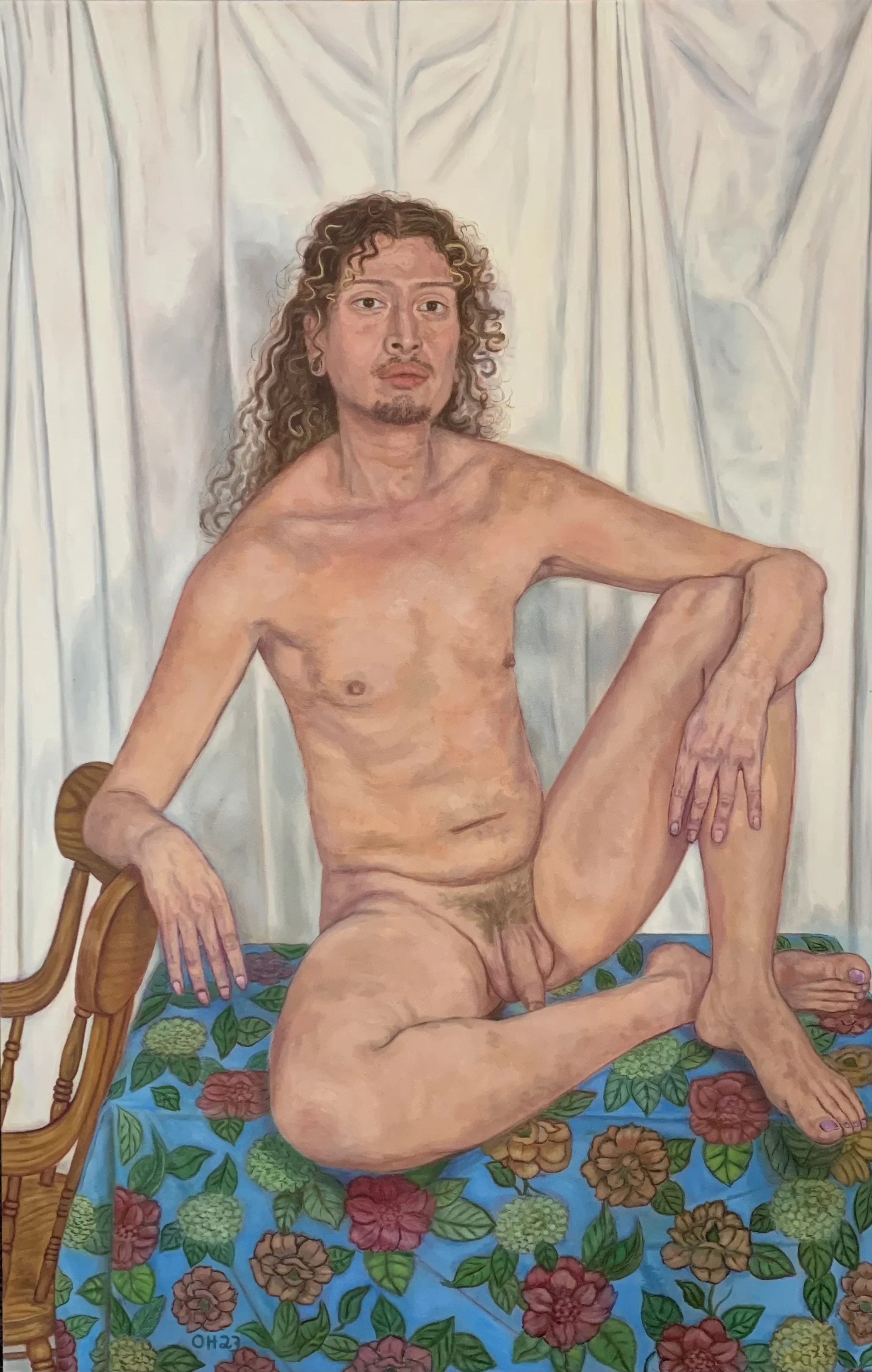 Manny on Floral Table