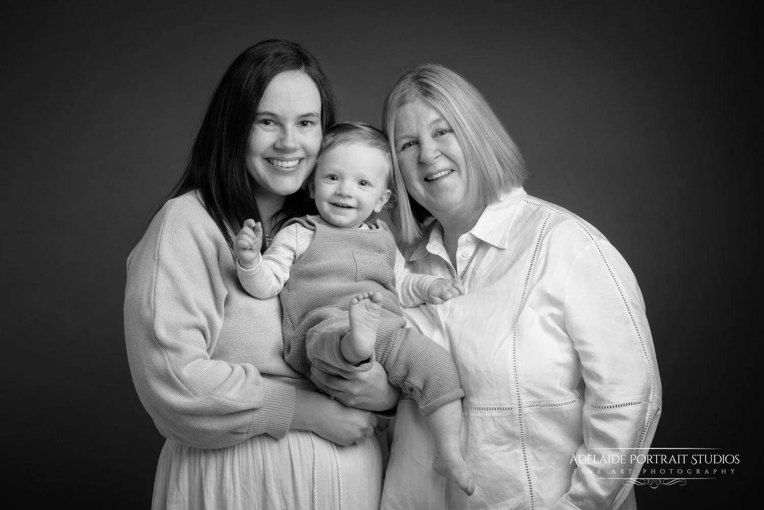 Three Generations of smiles | Family Portraits by Adelaide Portrait Studios