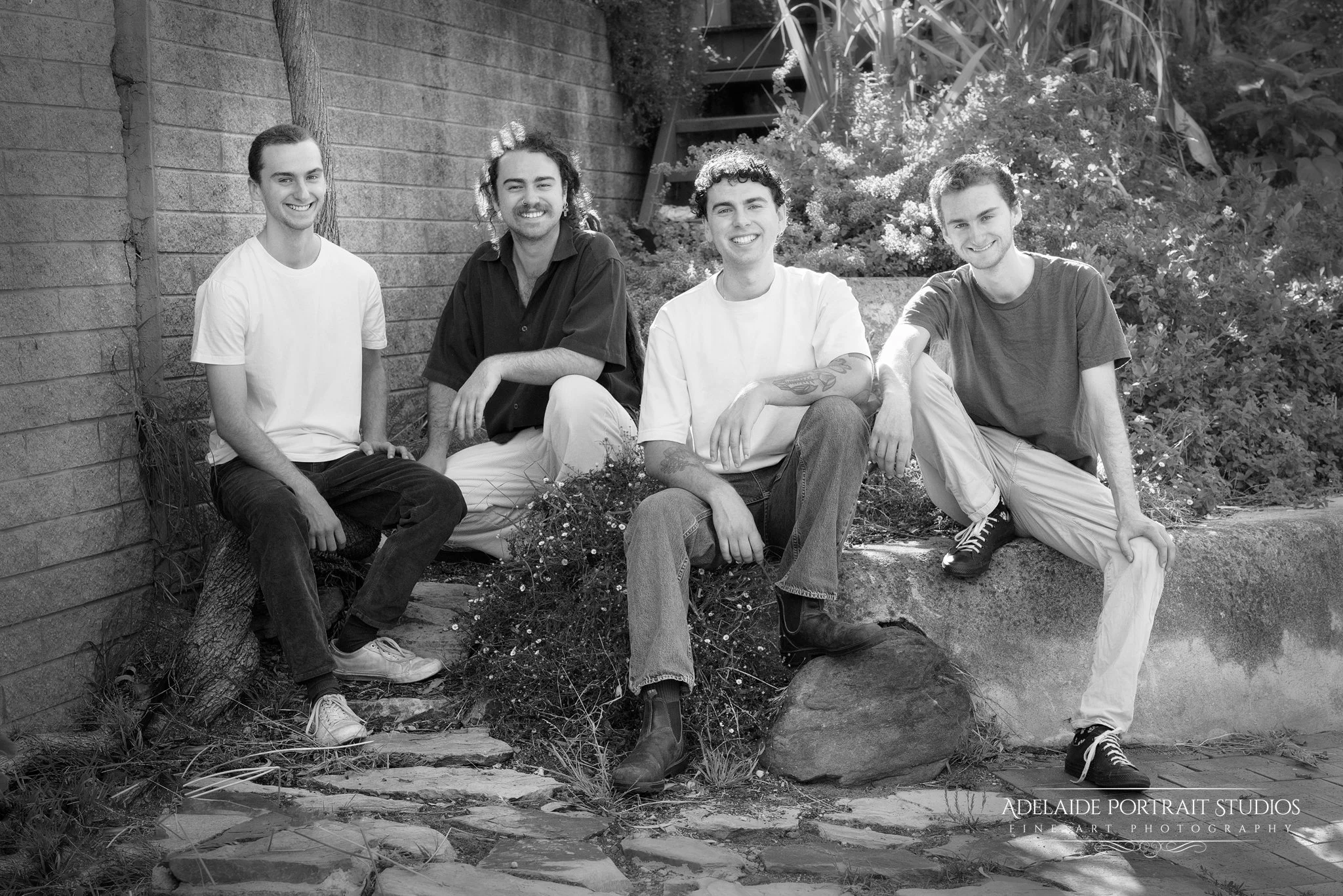 Brothers - BW Home Portrait Adelaide Hills