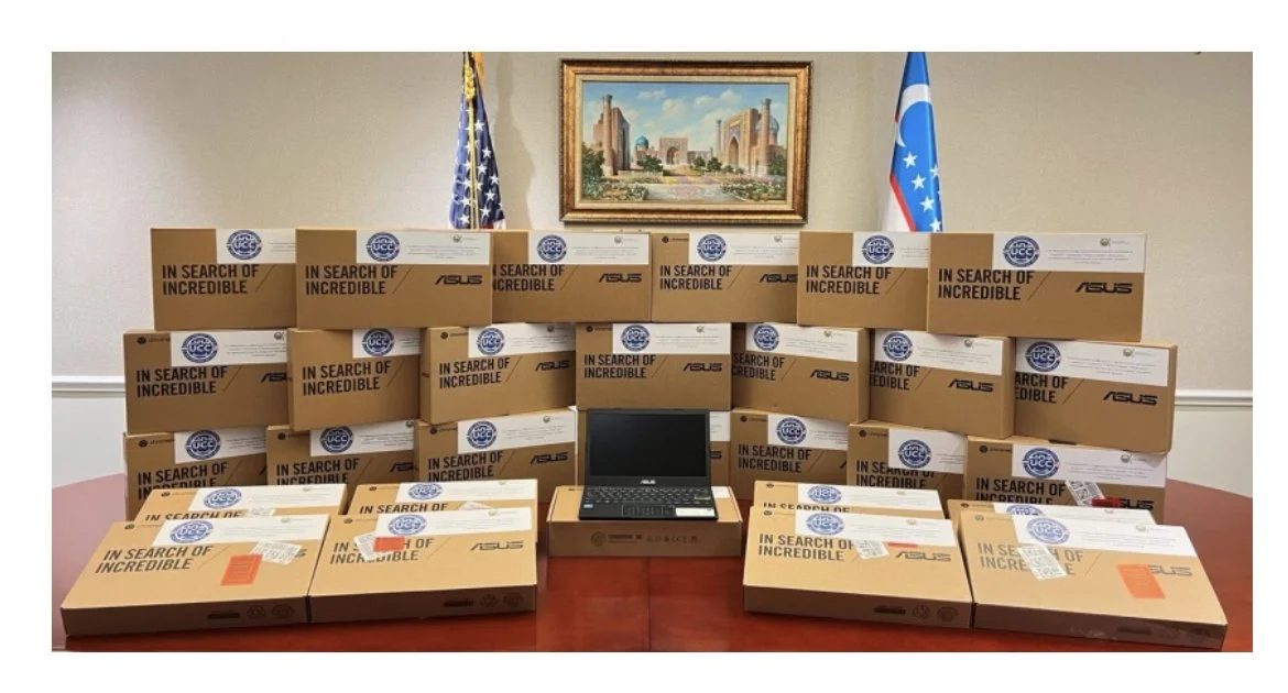 UCC Donation of Chromebooks to specialized schools for children with limited abilities in Uzbekistan