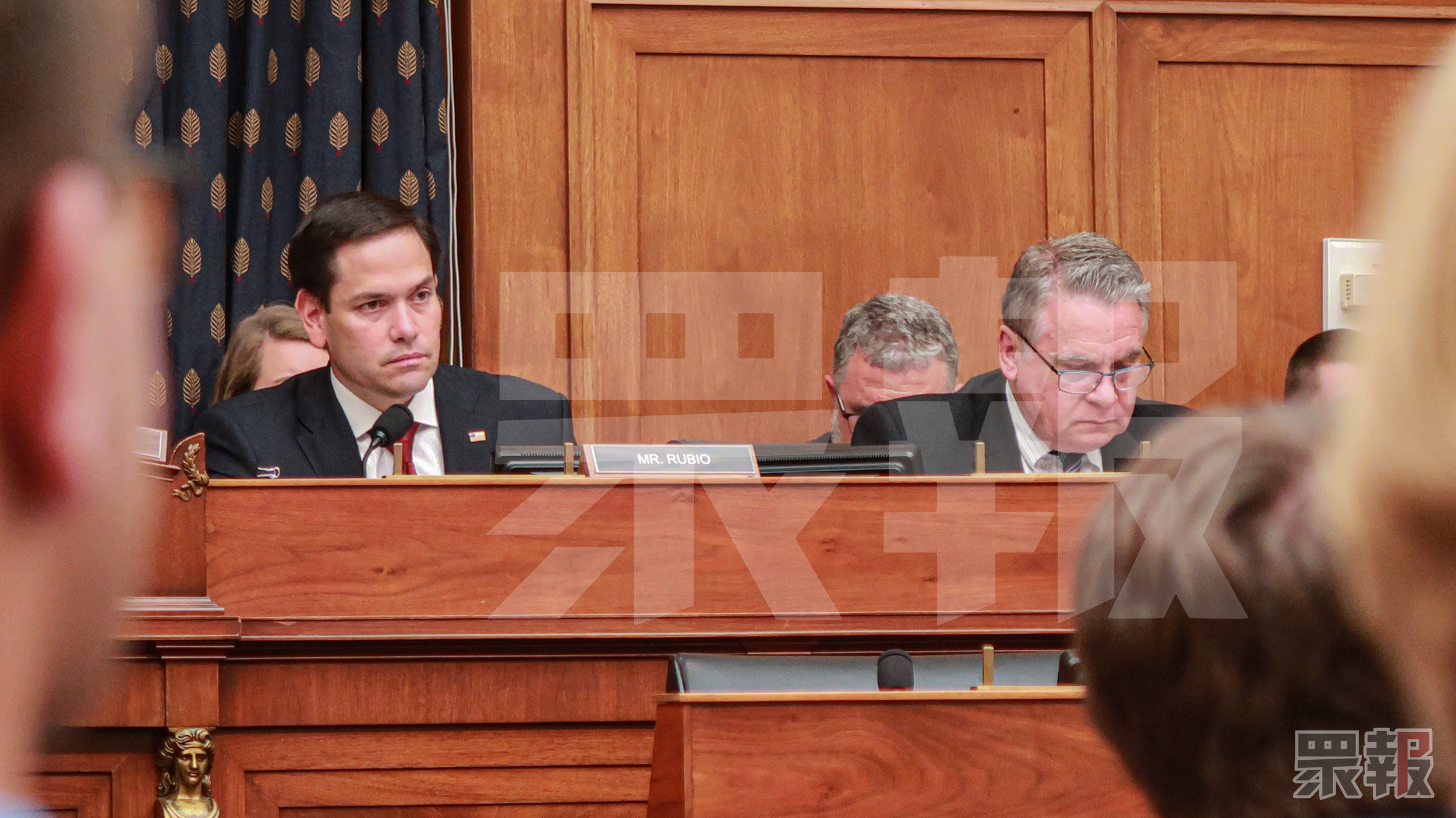 共和黨籍參議員魯比歐(Marco Rubio)與眾議員史密斯(Chris Smith)皆出席六四屠殺聽證會。攝:國際中心/眾報