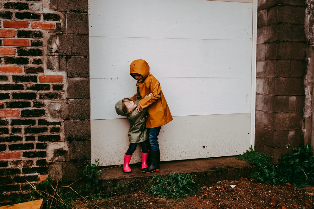 wearing raincoats from Faire Child in the everyday life