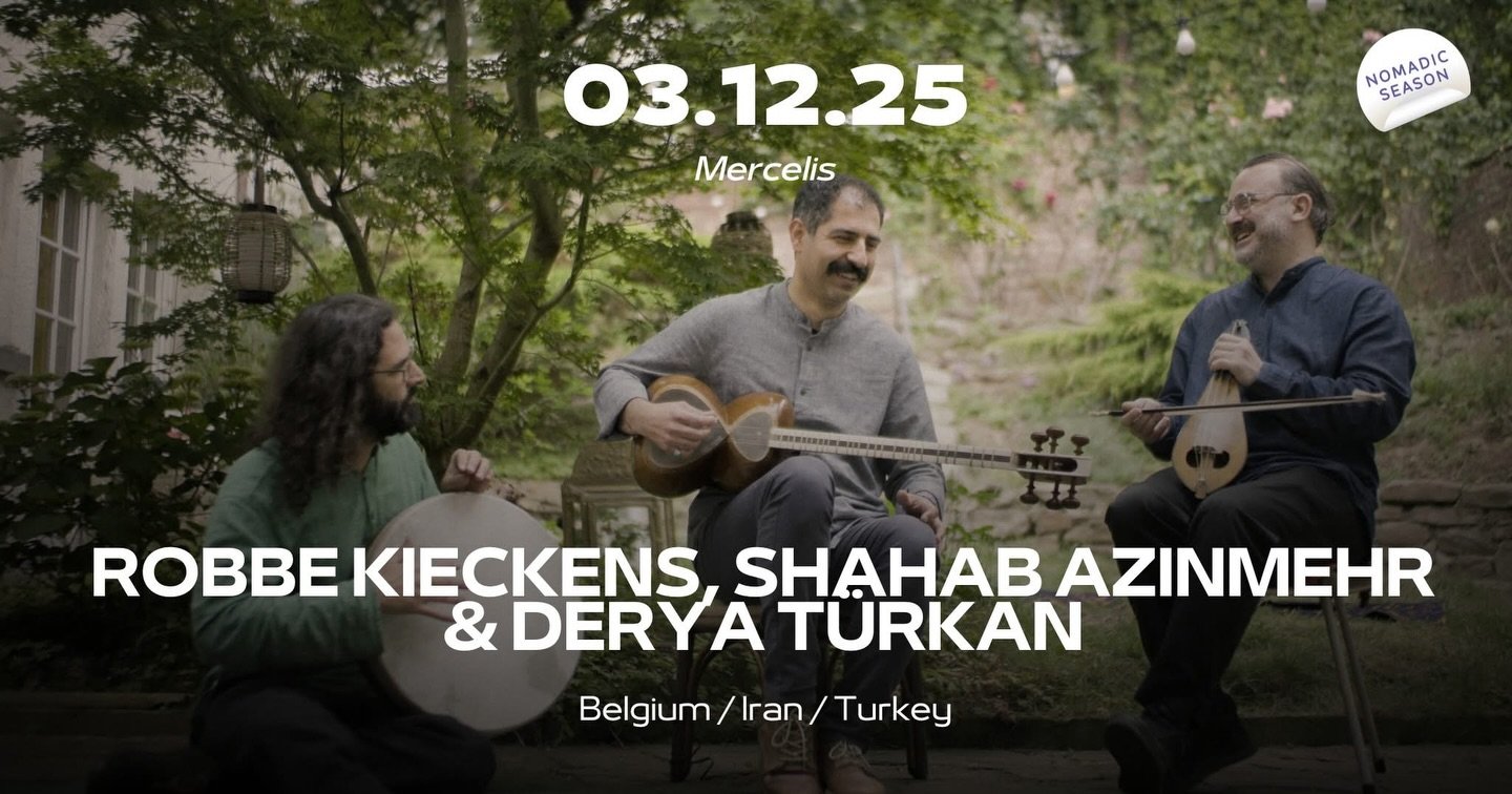 &bull;
First time on stage as a trio with Derya T&uuml;rkan and Robbe Kieckens.

📅 Wed, Dec 3
📍 Petit Th&eacute;&acirc;tre Mercelis

Hope to see you there.

.

.

.
.
.
.
.
#LiveMusic #WorldMusic #PersianMusic #Kemenche #Percussion
@muziekpublique