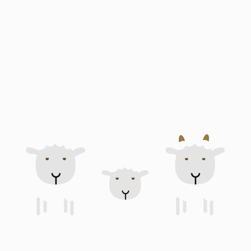 Here’s the sheep again dancing in a space of white sheep.