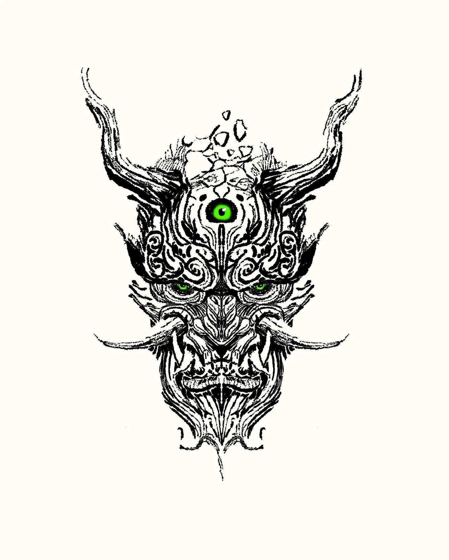 Played with the symmetry grid and an octopus ink brush to make an oni mask.
#procreateart #procreatedrawing #procreatebrushes #procreateapp #procreateillustration #procreateartist #inkdrawing #ink