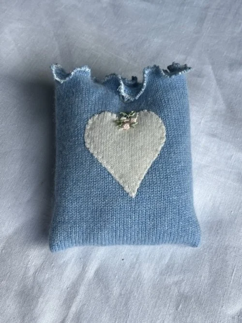 Small  Cashmere Lavender Bag with Heart