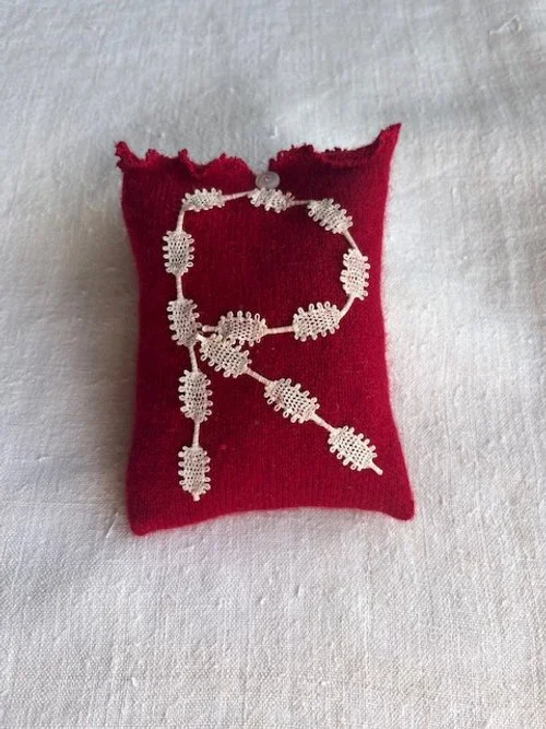 Cashmere Lavender Bag Initial "R"