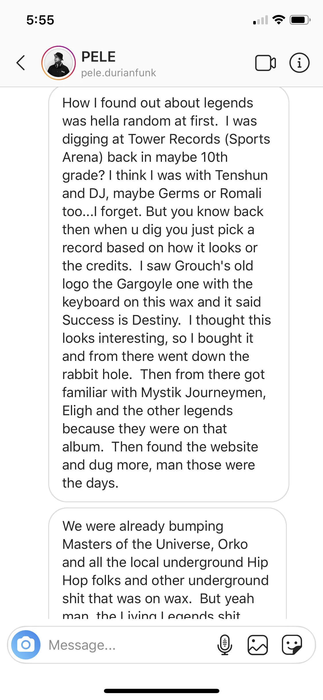 Living Legend Example