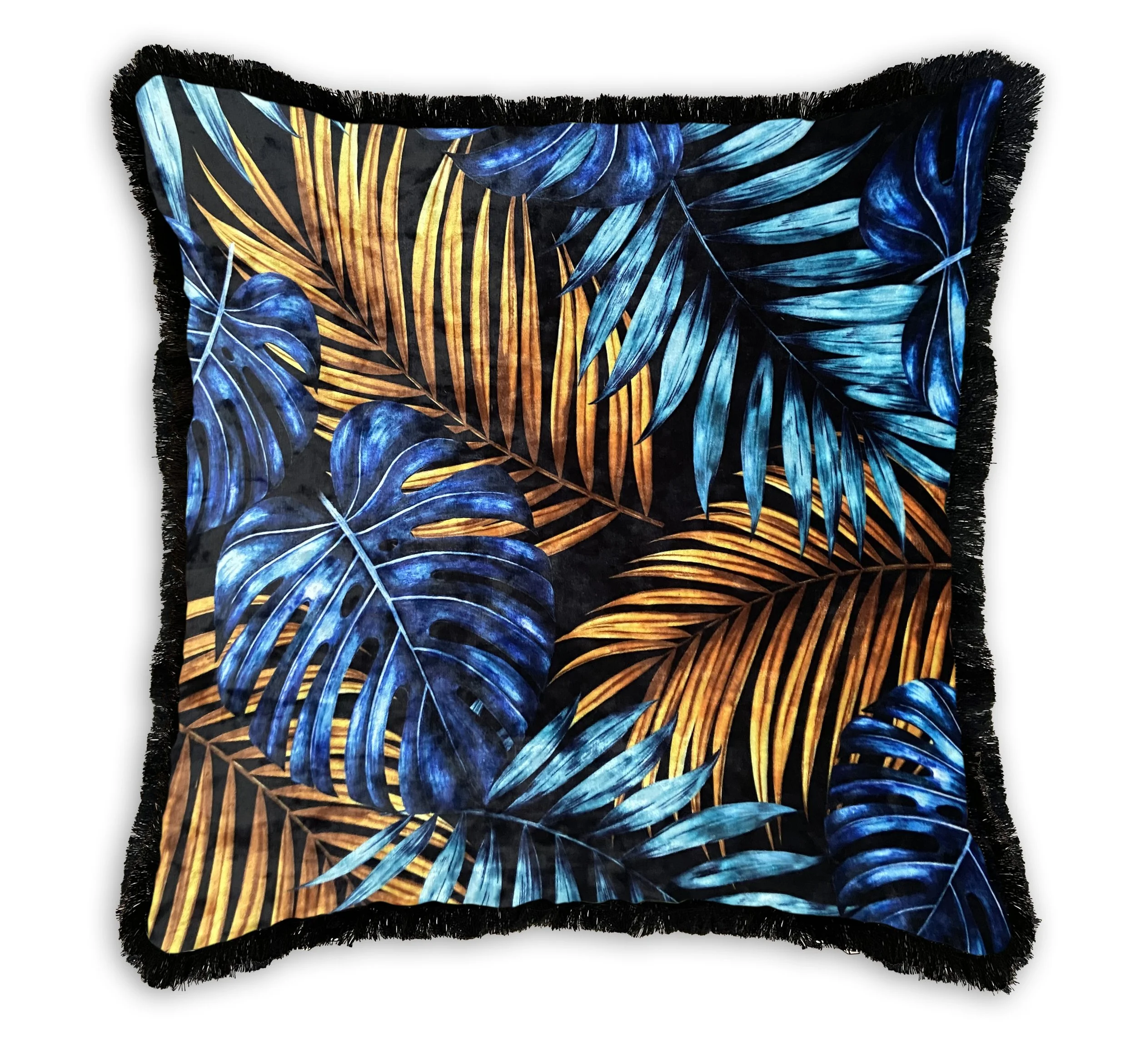 PALM CUSHION: COBALT