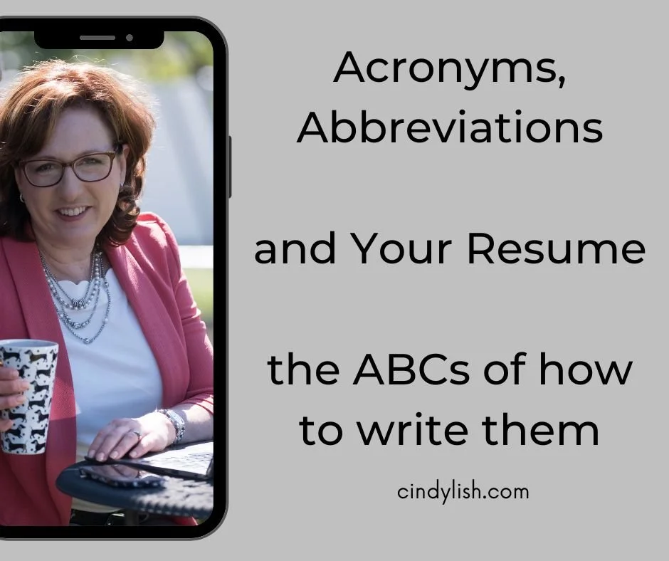 Acronyms, Abbreviations, and Your Resume