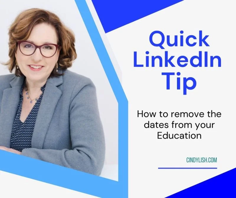 Quick LinkedIn Tip - Remove Year Off Education