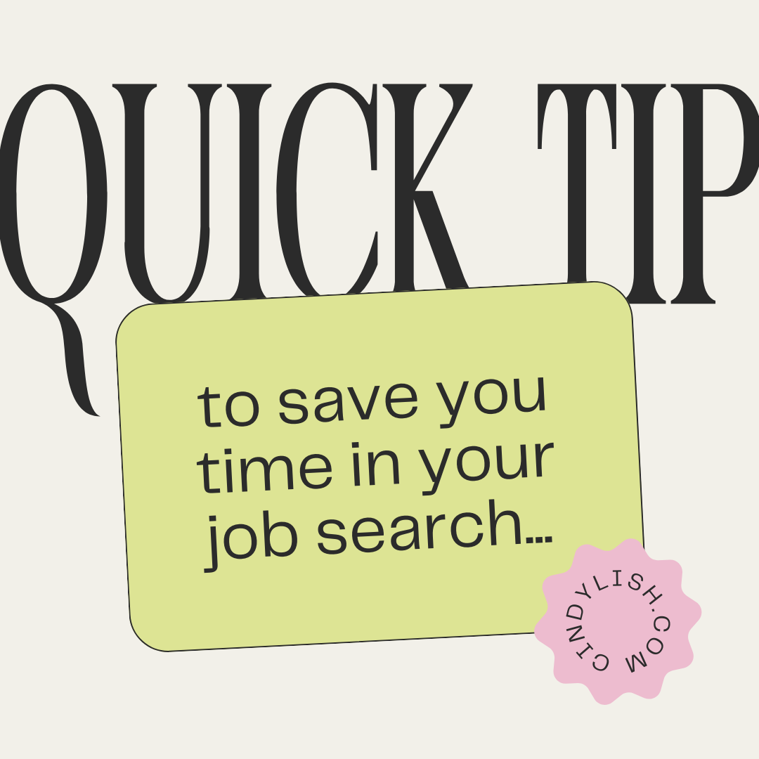 Do This to SAVE TIME in Your Job Search