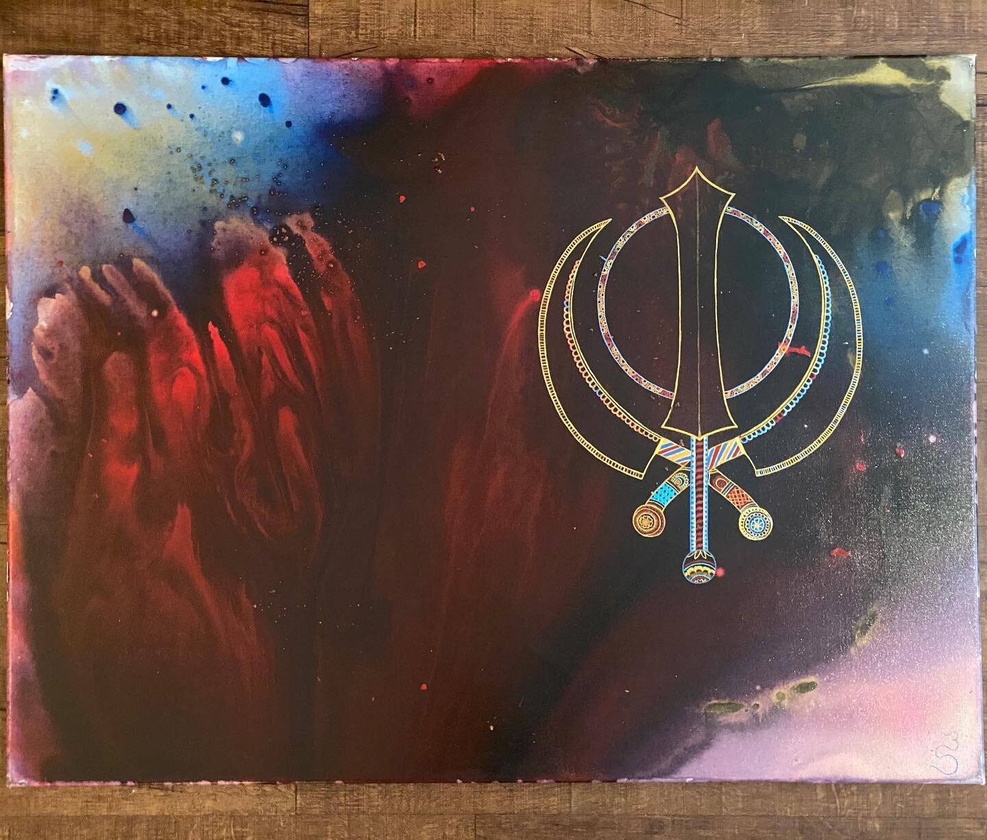 Commissioned piece made many moons ago

#safiredesigns #s3 #painting #artist #indianart #sikh #khanda #indianartist #art #acrylic