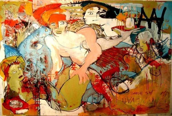 The belly of the whale 74 x 90” acrylic on canvas 8500.00 (sold)