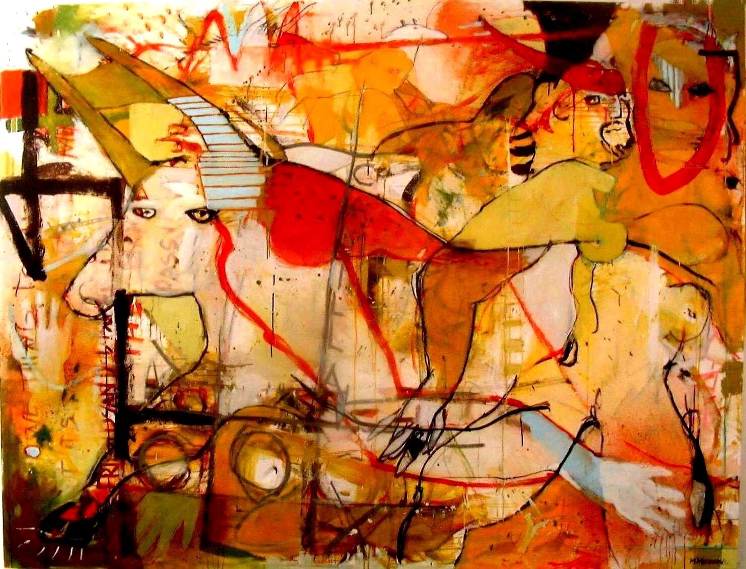 Camilla at Lascaux 70 x 101” acrylic on canvas 8000.00 ( sold )