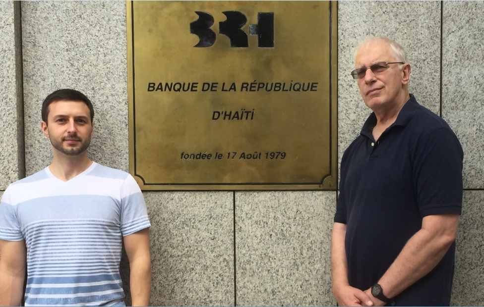 Nick Giambruno and Doug Casey at the Central Bank of Haiti