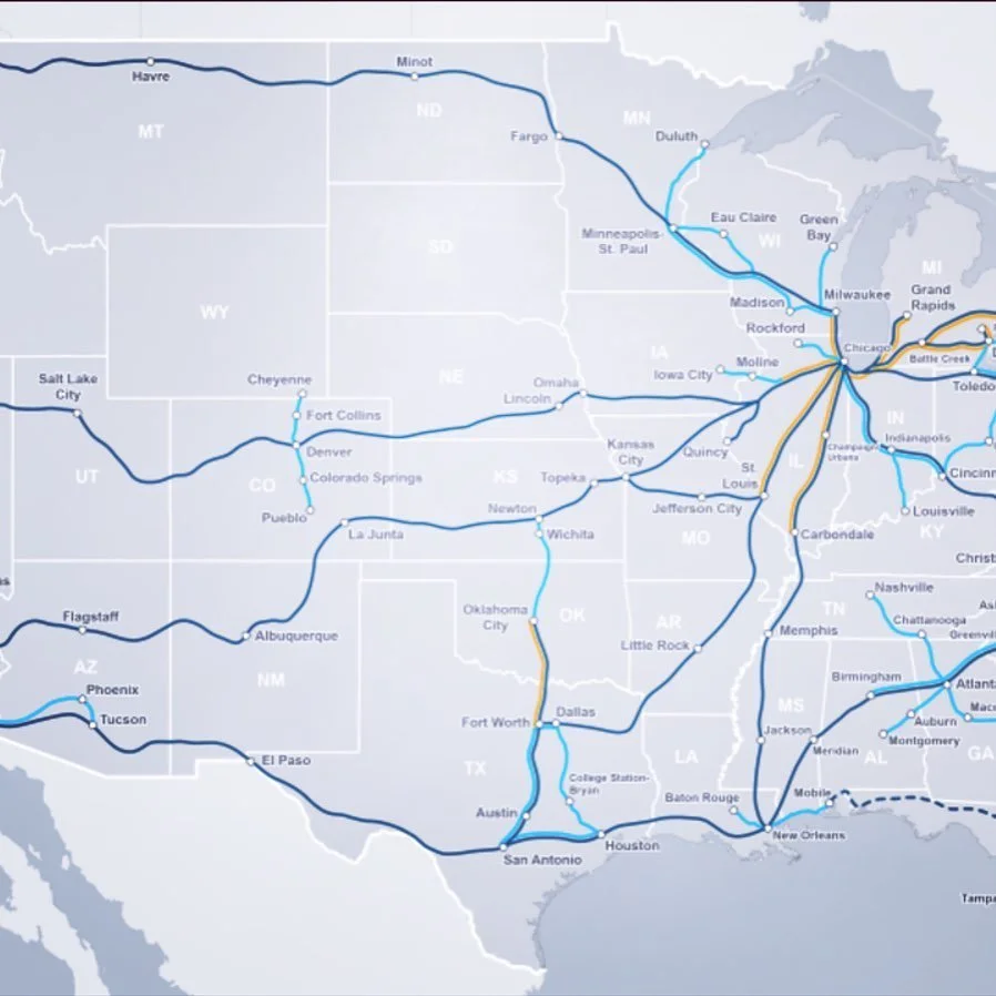 Will travel by train become a thing in the US? Why has this taken so long? Does it reflect the continuing trend of younger Americans opting out of driving? #trendstories #mobility #optimism
