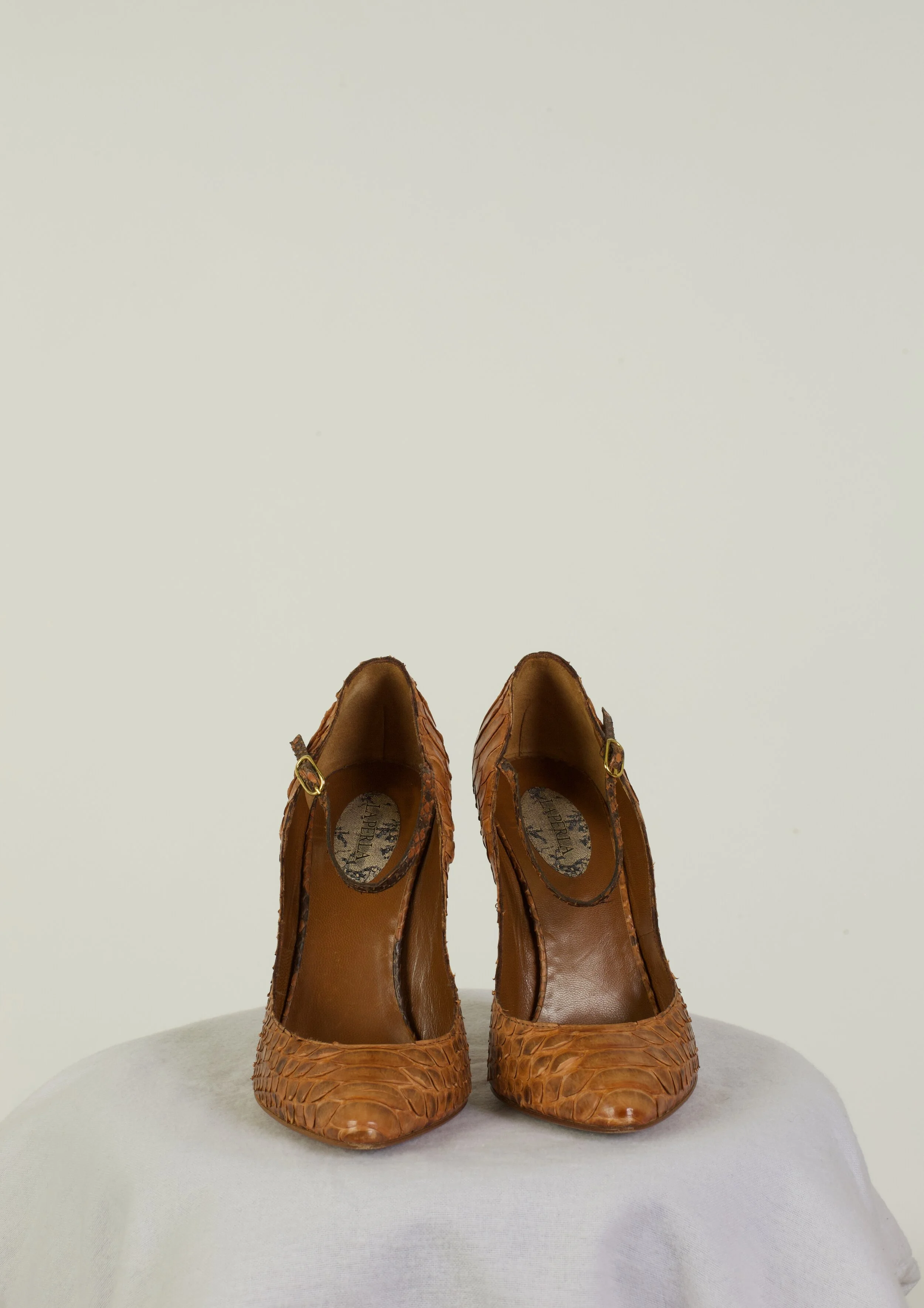 2000's La Perla brown leather pumps, Size 38