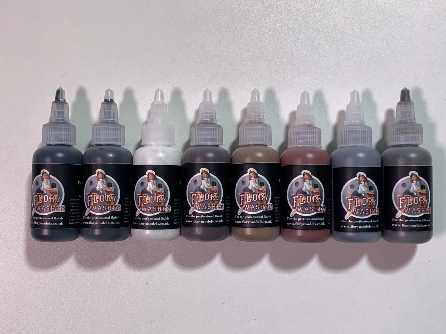 Flory Models set of 8 Thick washes