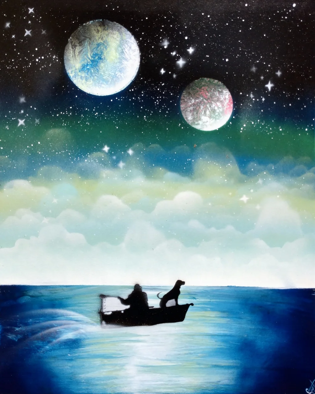 16x20 Fishing with Best Friend