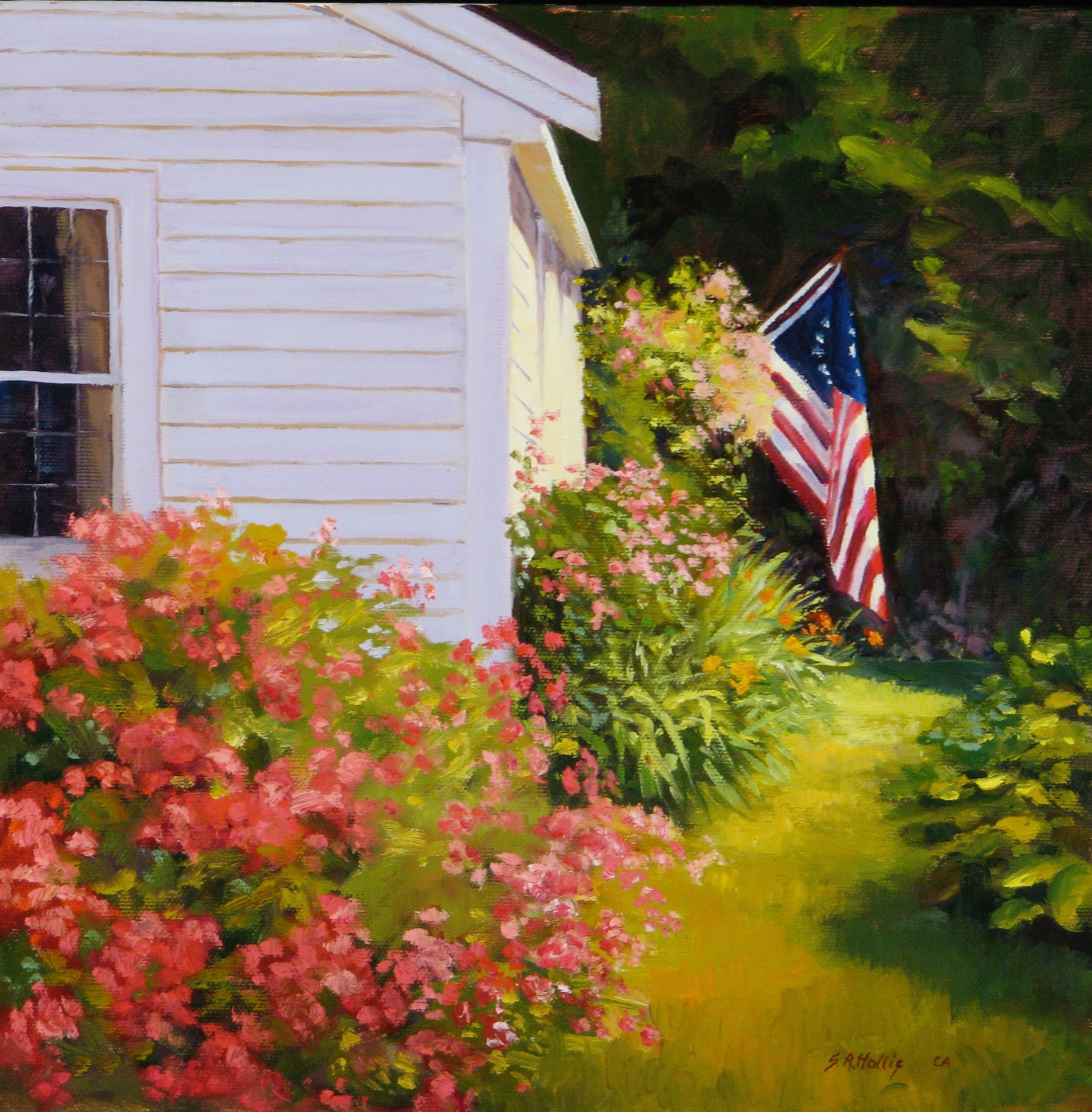 Sun and Roses – 12" x 12"