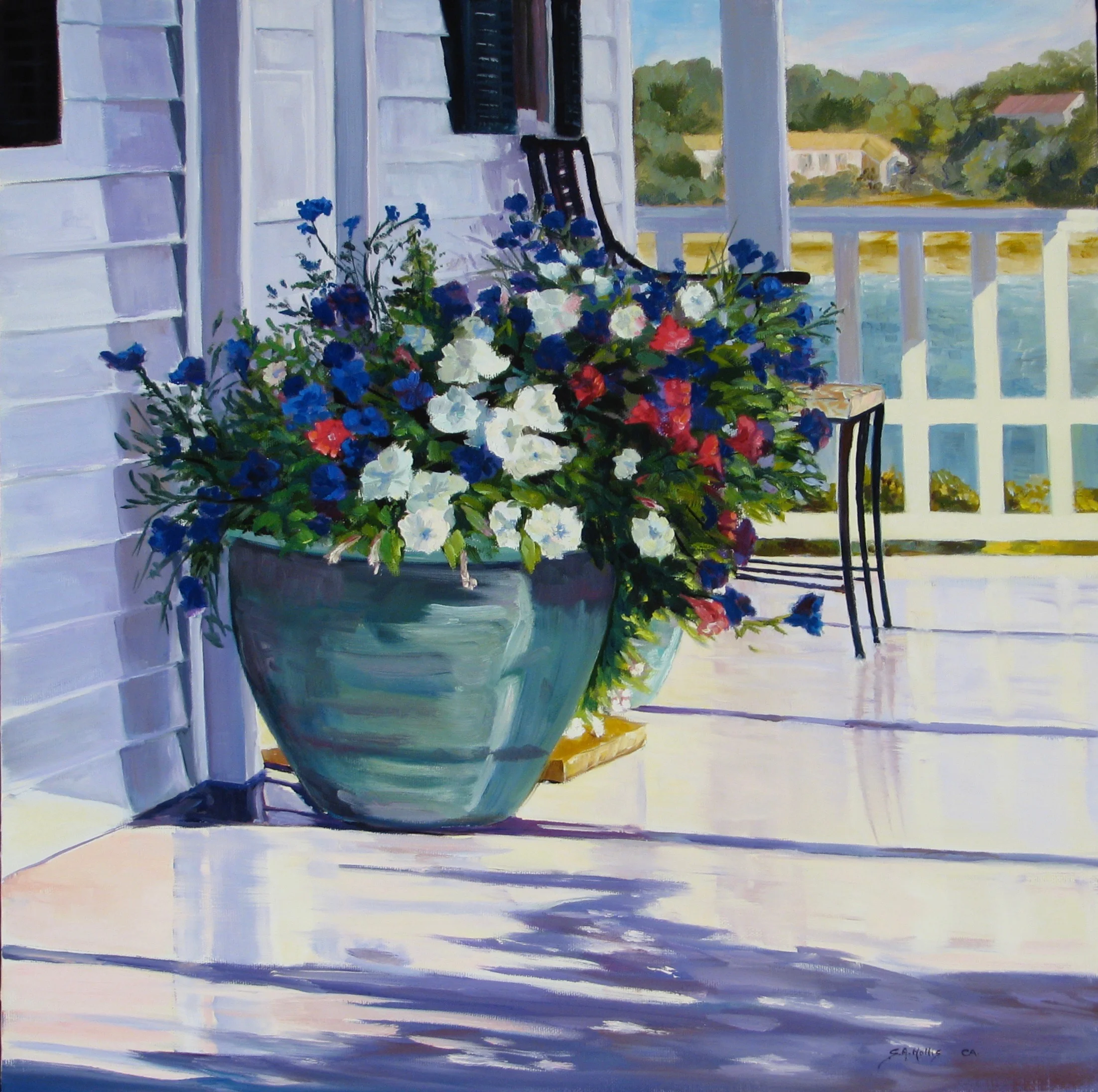 Porch Blooms – 18" x 18"