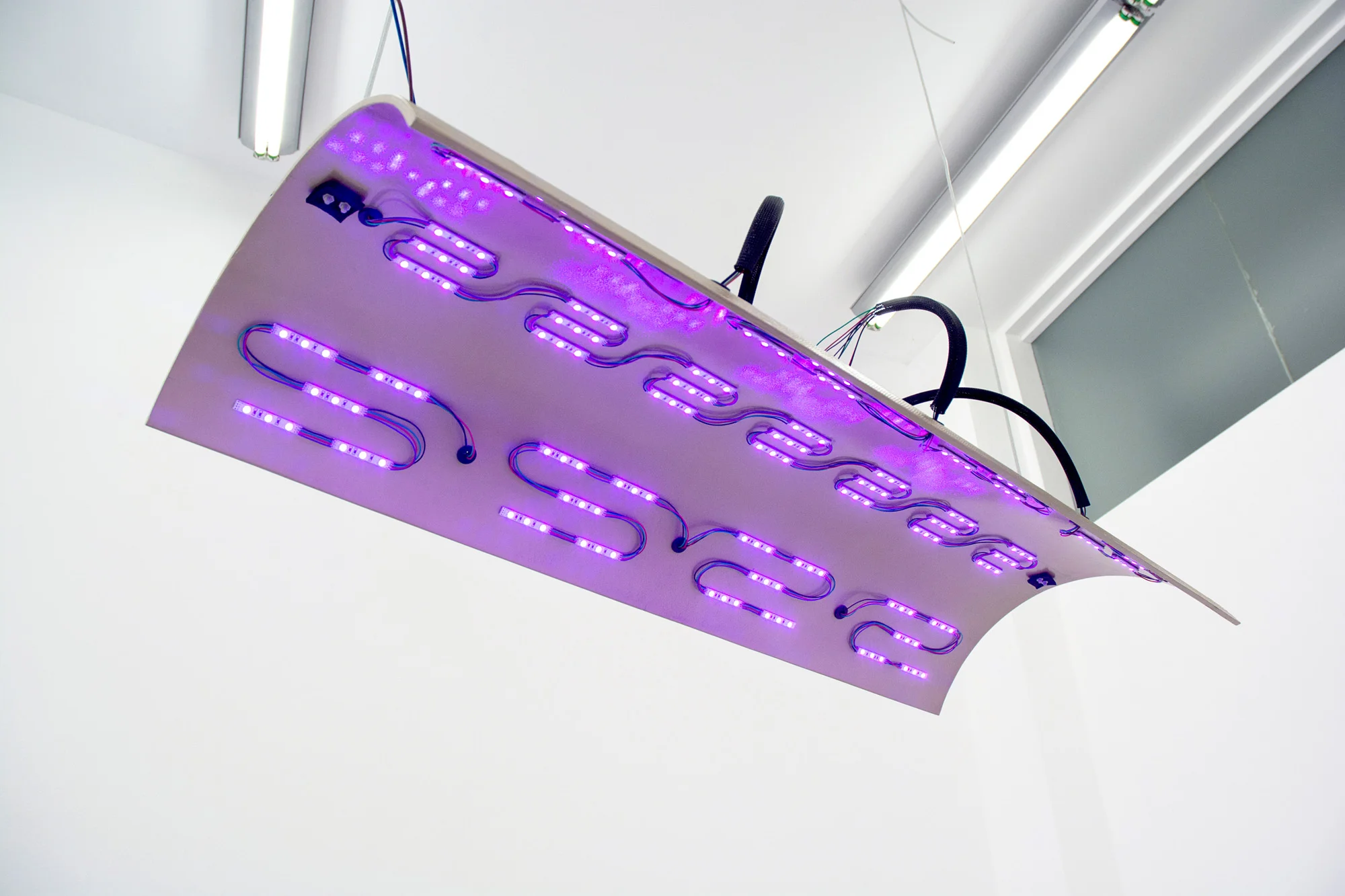 Eveninging , (in collaboration w/ Colin Van Winkle), 2016, Fiberglass, epoxy, enamel, custom electronics, hardware