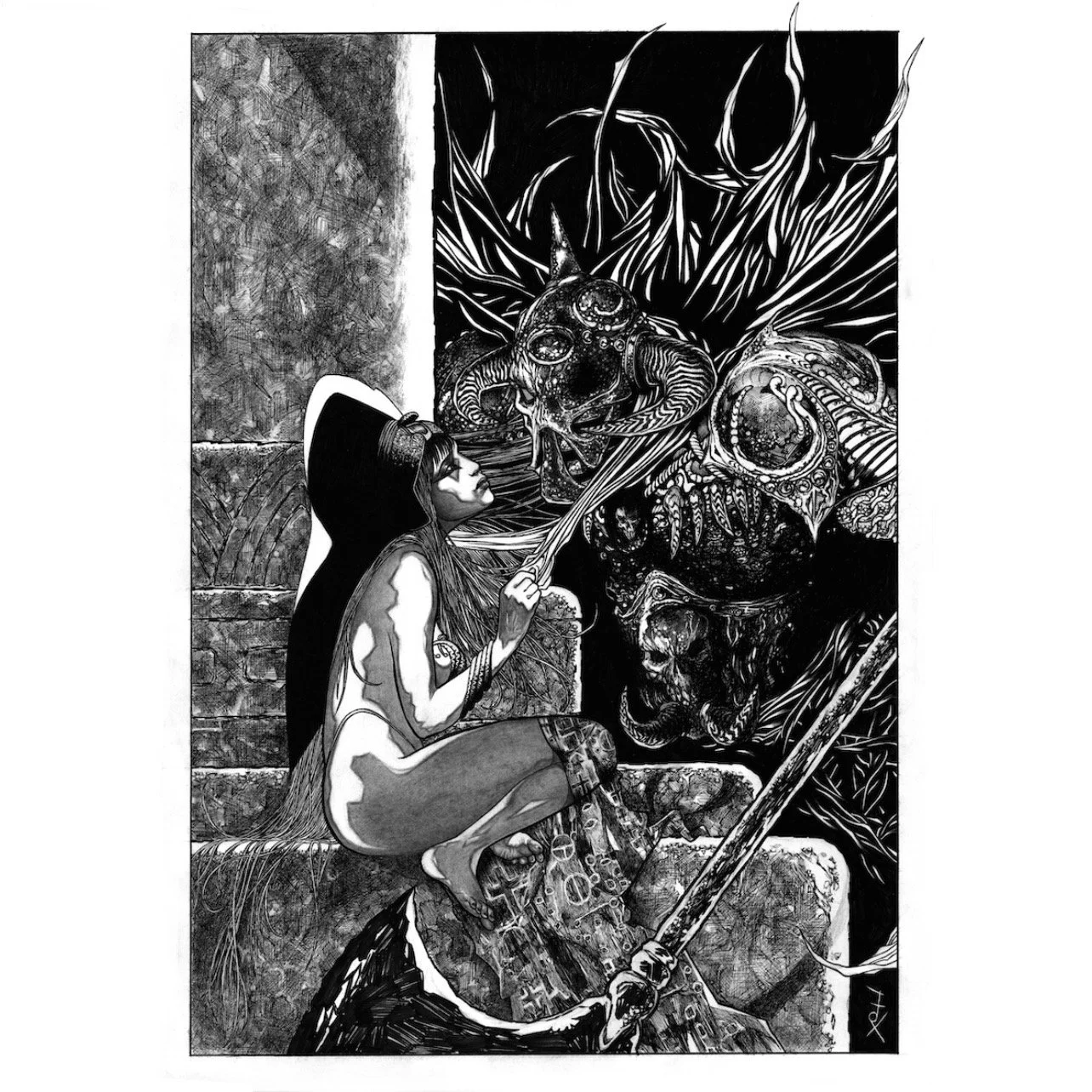 La Belle Reine Baigne Dans La Mort Giclée Limited Edition Signed A3 Print