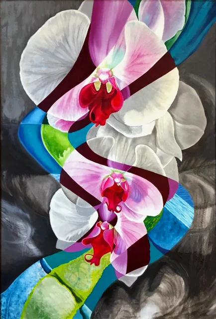   SNAKE ORCHID /  40” x 54”  SOLD 