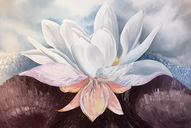   LOTUS  / 42” x 56”  SOLD 