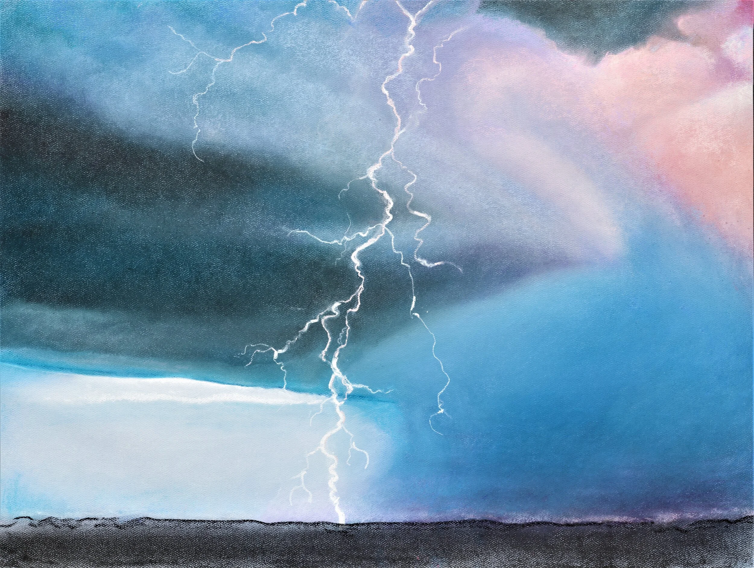 Storm in Blue / pastel