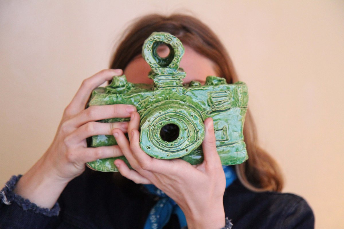 Alan Constable camera held by Ella Fleck. Photo by Gabriella Sonabend.