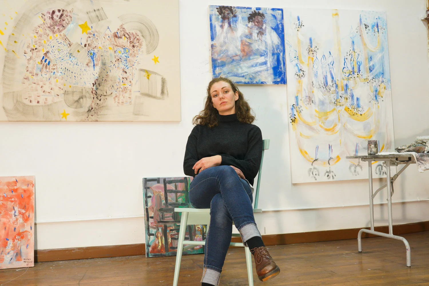 Harriet Poznanksy in her Oakland studio, portrait by Rohan DaCosta.