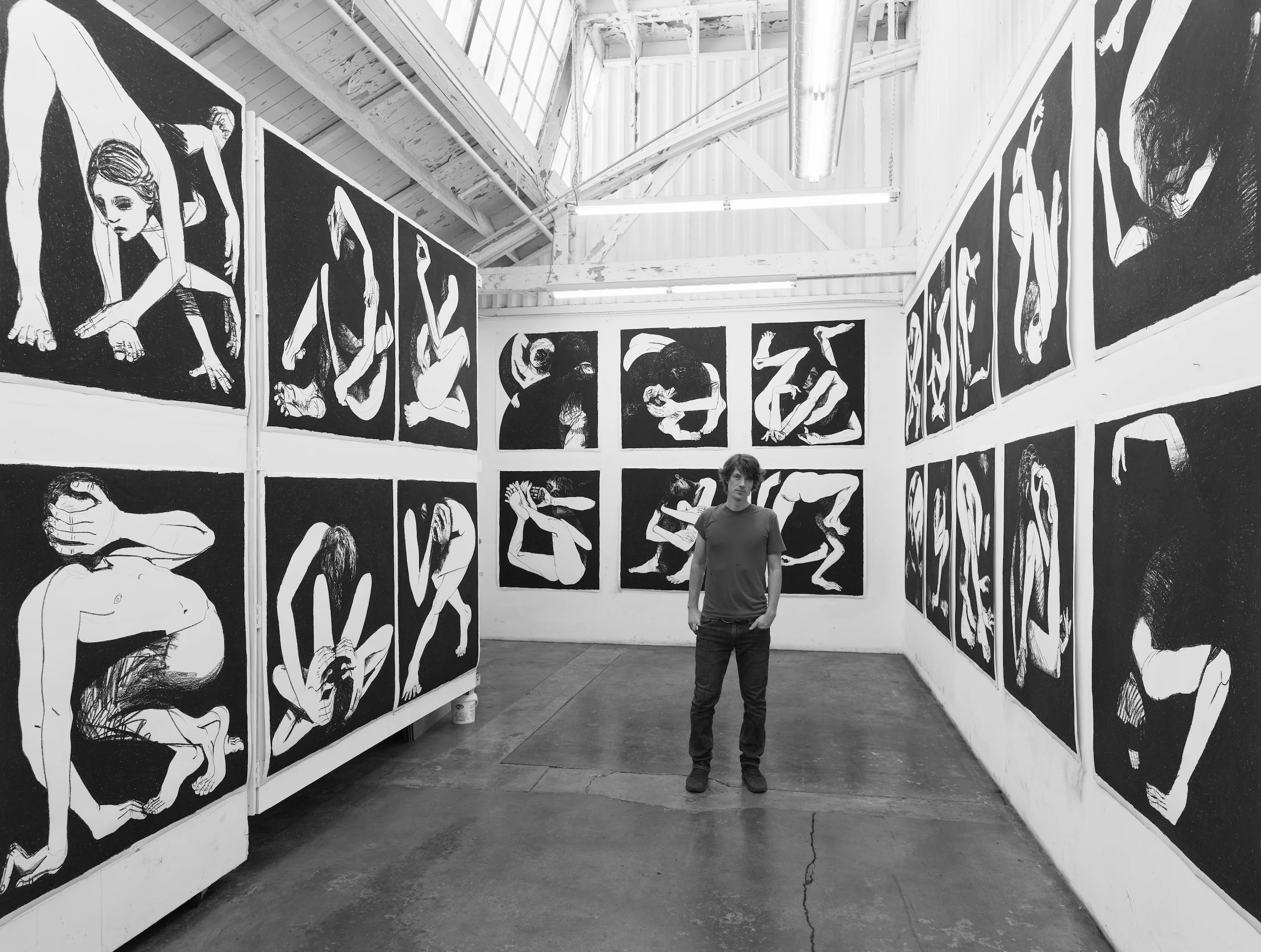 Artist Marty Schnapf in his LA studio, 2019