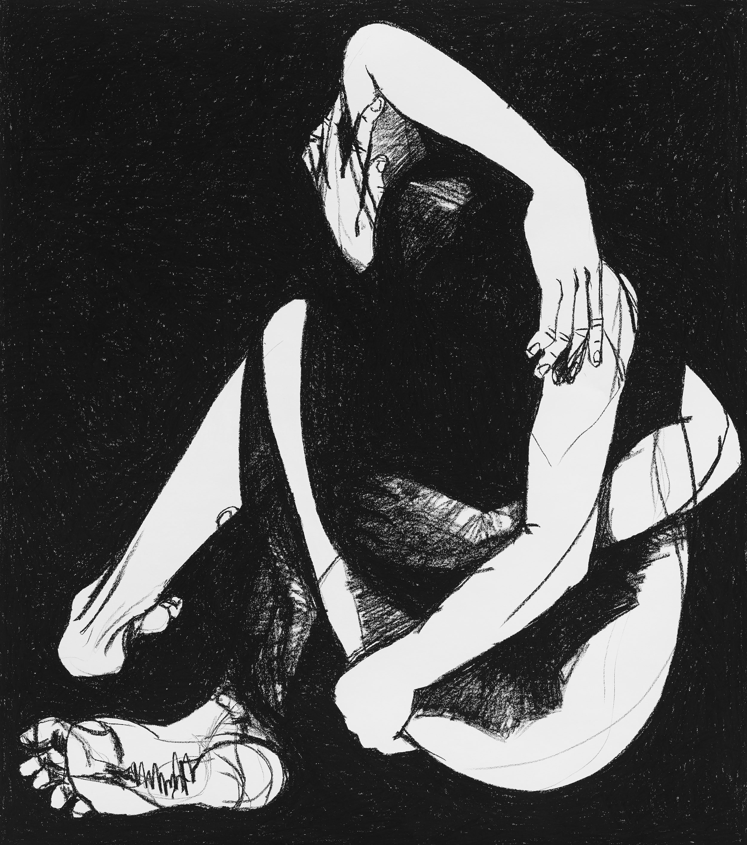 Seven movements, 129.5cm x 114.3cm, Charcoal on Paper, 2019