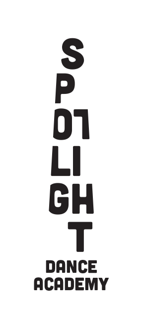 The academy focuses on individual growth, as most of their students are younger beginners, and those who want to dance just for fun. This idea is illustrated with the spotlight itself, a light that illuminates a specific place or person, especially