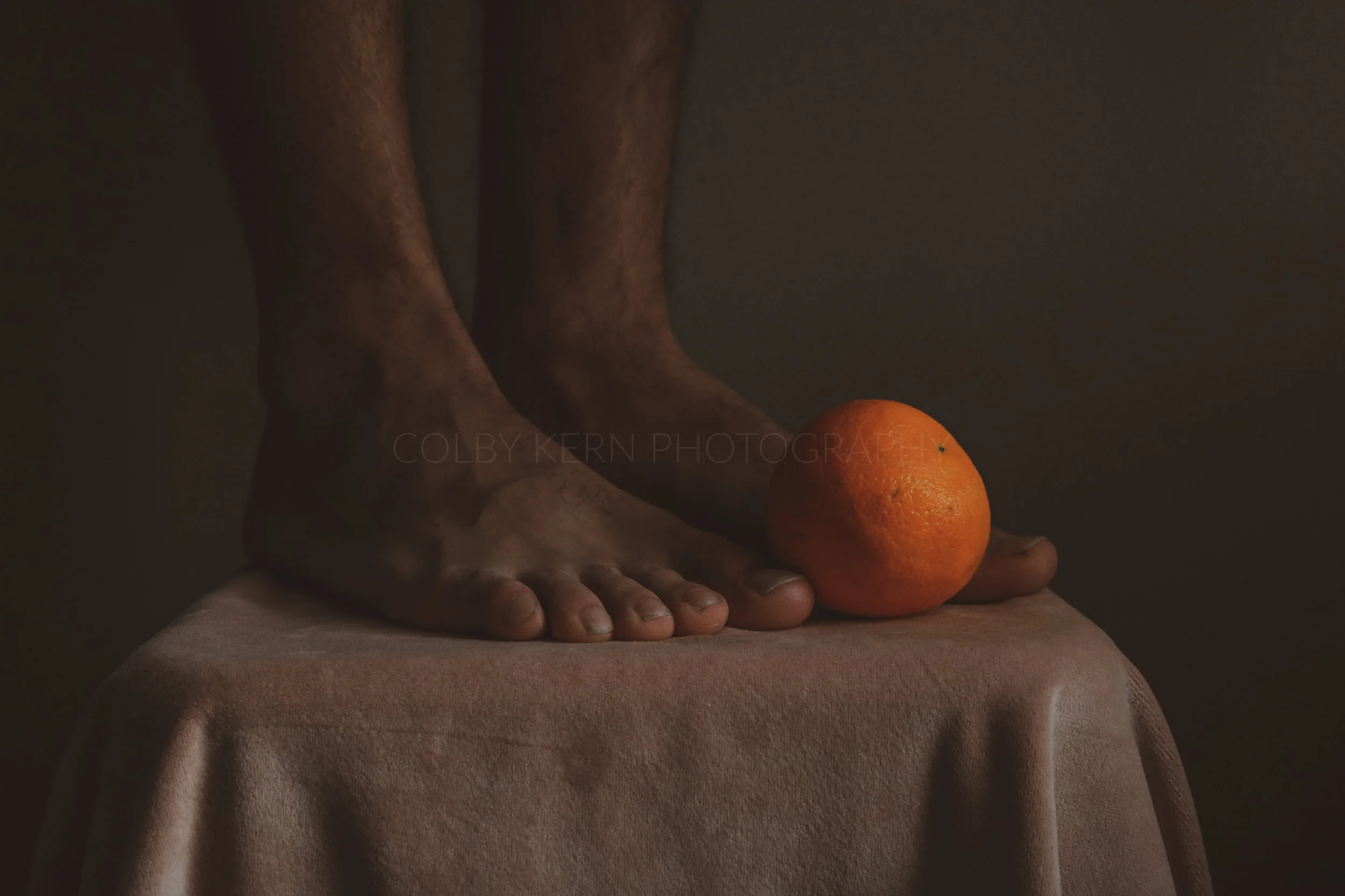 Feet and Fruit Still Life
