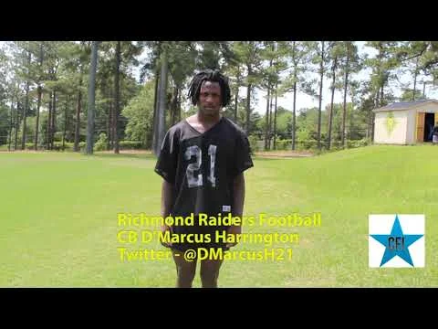 CFI Interview - CB D'Marcus Harrington - Richmond Raiders