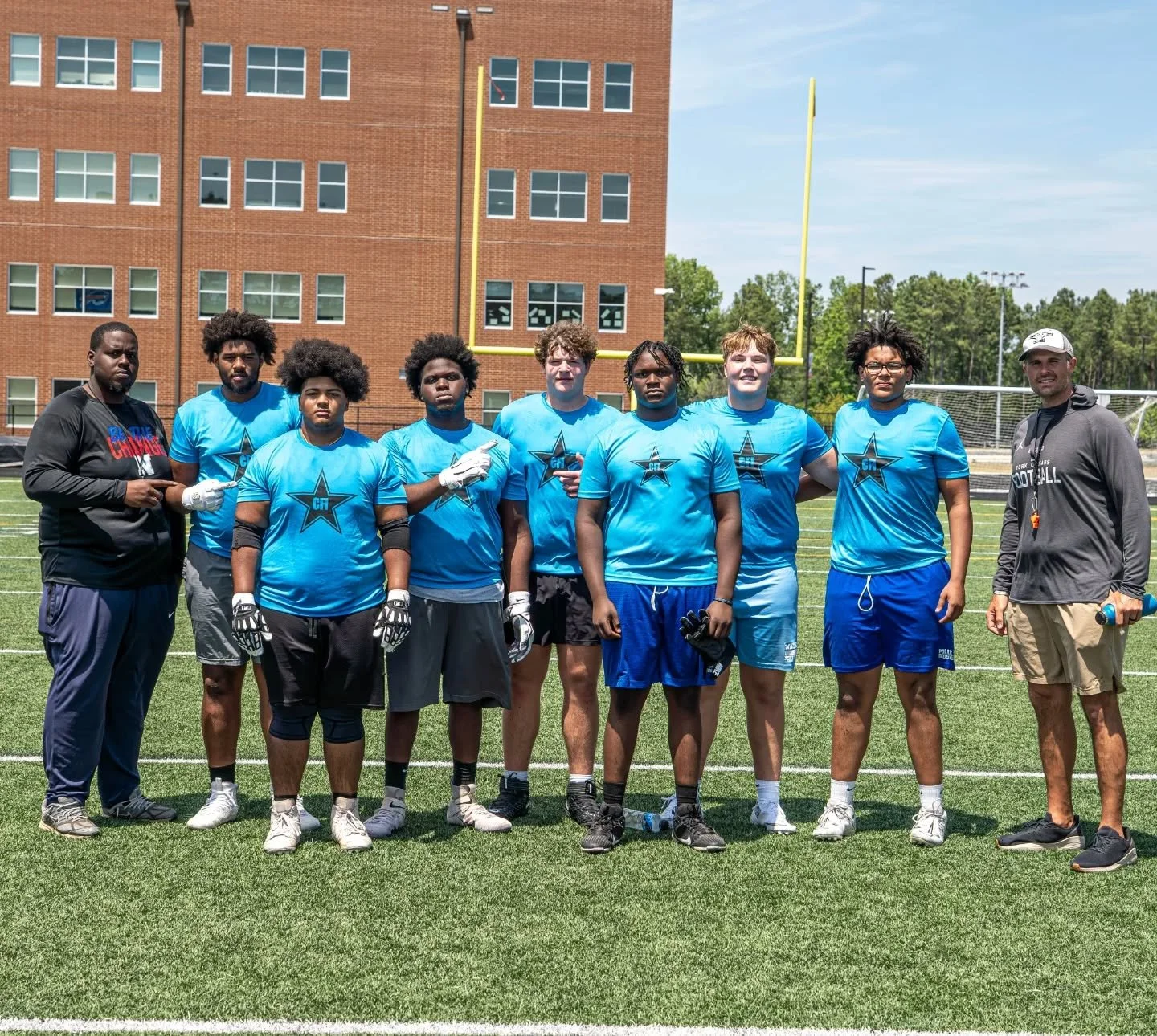 CFI Carolinas MEGA Showcase Top Offensive Linemen 

Erwil Anthony - North Meck

Aiden Dickenson - Chambers

Cayman Hayes - Watauga

Tyson White Jr - Fairmont (WV)

Jaydin Phillips - Ashbrook

Cleveland Smith - Mallard Creek - MVP

Landon Suttle - Sou