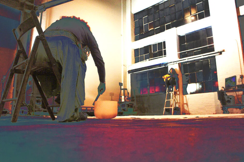 Playing with Singing Bowl