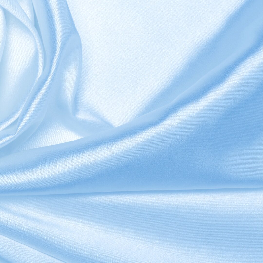 Sky Blue 100% Pure Mulberry Silk Charmeuse Fabric, 19mm 44 Width Pre-Cut  Silk Fabric — NOCHKA
