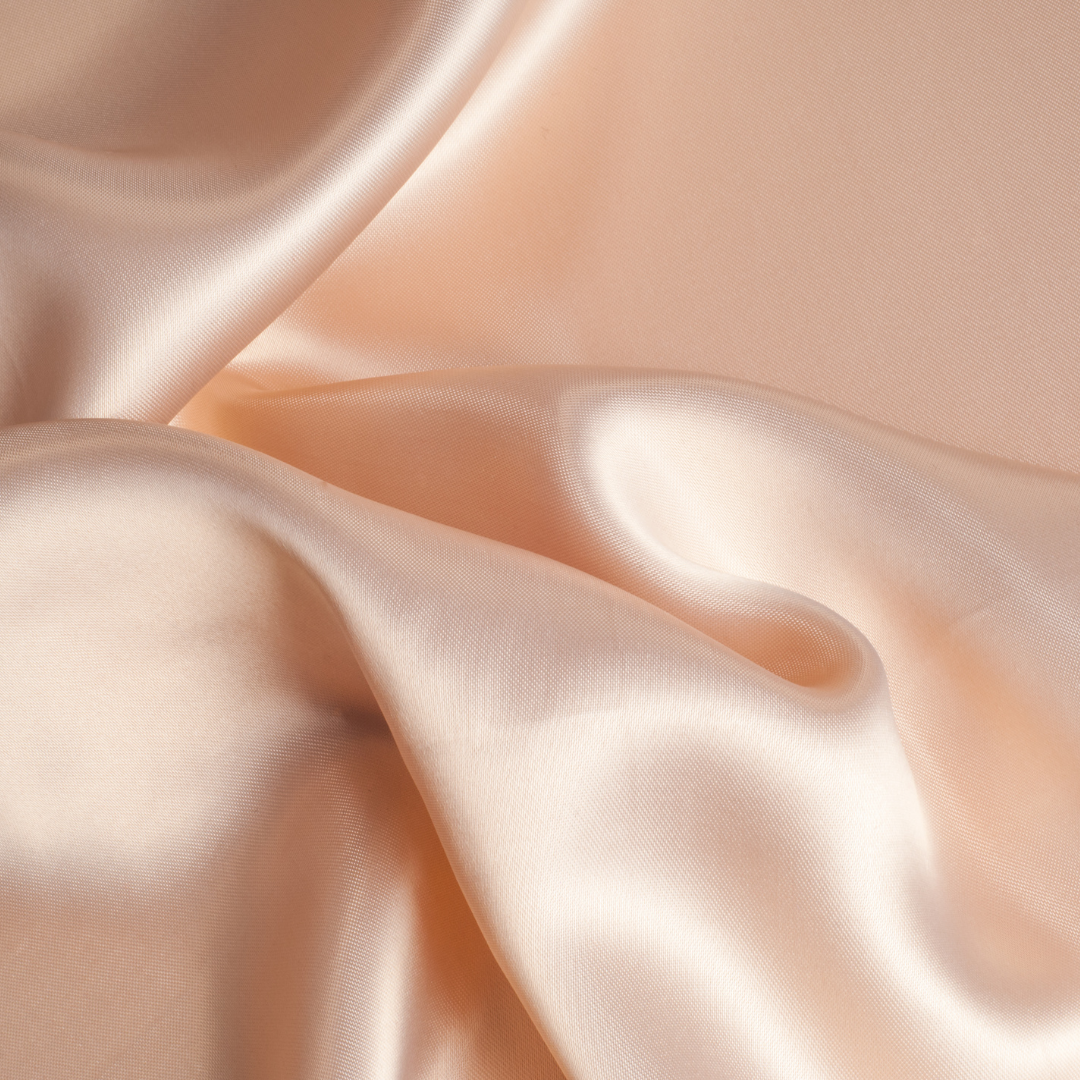 Peach Color Charmeuse Fabric 100% Pure Silk for Fashion 